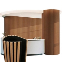 Panneau mural acoustique en bois MF, design enroulable, 95,3x23,8 pouces, insonorisant, pour salon, colonnes, couloir, courbes