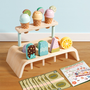 Combinación de helado de Piruleta de educación temprana <span class=keywords><strong>para</strong></span> niños, tienda de piruletas divertidas, <span class=keywords><strong>juguetes</strong></span> de madera de pensamiento lógico - Product Image 3