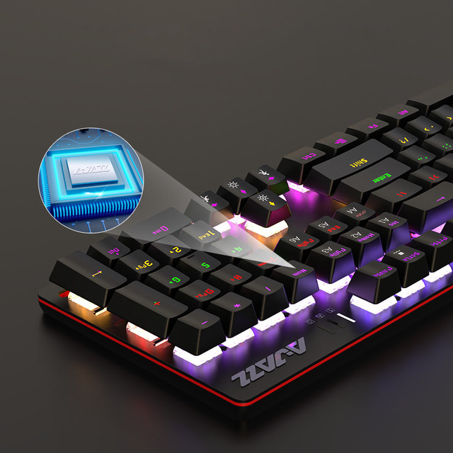 AK687 Wired/ Wireless 104 Keys Mechanical Keyboard Dual Mode Cyan/Black/Red/Brown Switch USB RGB LED Light PC Computer Gaming