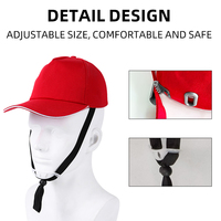 Casco de Seguridad con Gorra Protectora Ajustable Tipo Bump Cap, Protección para la Cabeza con Carcasa Protectora