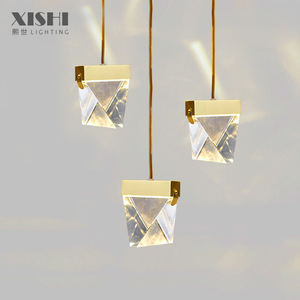 Nordic Postmodern Luxury Crystal Chandelier All-Copper Art for Bedroom Chandelier Bar Counter Shop <b>Window</b> <b>Lighting</b> Minimalist - Product Image 1