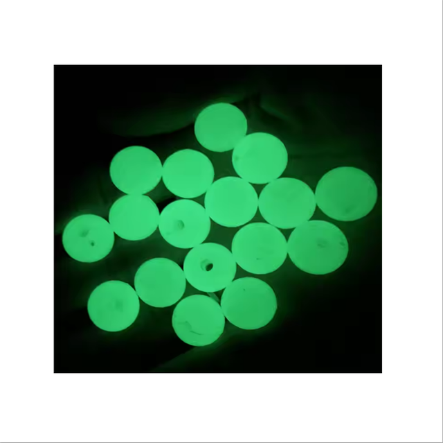 Promotional High Bright Luminous White Green Glow in Dark DIY Jewelry Making Bracelet Beading Round Loose Plastic Pearls Beads