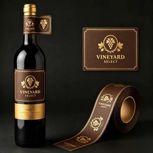 Etichette per Vino Impermeabili e Resistenti all'Olio, Adesivi con Texture in Rilievo per Imballaggio <span class=keywords><strong>Bottiglie</strong></span> di Vino, Grado Alimentare - Product Image 4