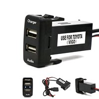 Prise de charge double port USB avec adaptateur audio pour Toyota Tacoma 4Runner Tundra RAV4