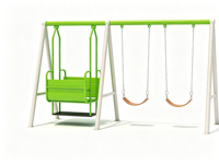 Ensemble de balançoires d'extérieur en gros avec balançoire pour bébé et balançoires à sangles, structure en acier galvanisé pour parc d'enfants