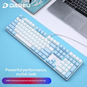 Clavier mécanique <span class=keywords><strong>Darou</strong></span> EK815, 108 touches, version en alliage, noir, bleu, rouge, axe Tea, rétroéclairage monochrome, USB, design ergonomique pour les jeux - Product Image 2