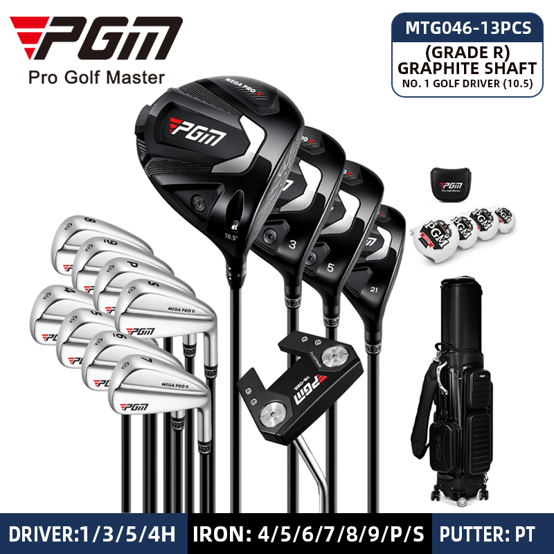 MTG046 Driver 10.5 R graphite shaft Black 13pcs+golf bag