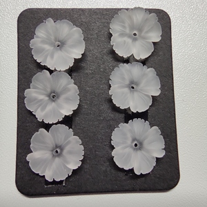 Pierres précieuses luxueuses multitaille en Quartz naturel, 20 pièces, fleurs blanches brodées, pour la sculpture de fleurs, Souvenir, artisanat à la main - Product Image 3