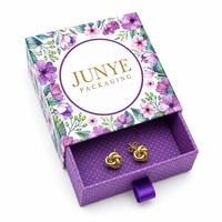 Offre Spéciale – Expédition Immédiate – Vente en Gros – Faible MOQ – Boîte à Bijoux Personnalisée Compacte avec Ruban et Tiroir en Papier pour Petits Anneaux