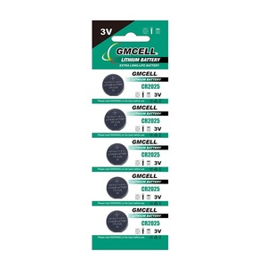 Pile bouton au lithium GMCELL 160mAh CR2025 non rechargeable, certifiée CE, OEM/ODM disponible pour les appareils ménagers - Product Image 1