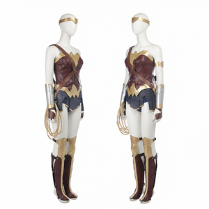 Disfraz de <span class=keywords><strong>Mujer</strong></span> <span class=keywords><strong>Maravilla</strong></span> para <span class=keywords><strong>Mujer</strong></span>, Conjunto Completo, Disfraz de Superhéroe para Halloween, Traje de Diana Prince para Juego de Roles - Product Image 5