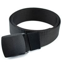 Logo personnalisé boucle en plastique décontracté noir réglable hommes formation ceintures tactiques polyester sangle toile nylon tissu ceinture