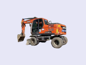 Excavatrices sur roues Doosan DX150 d'occasion, 15 tonnes, fabriquées en Corée du Sud, moteur Doosan KOOP, pompe à moteur haute efficacité - Product Image 2