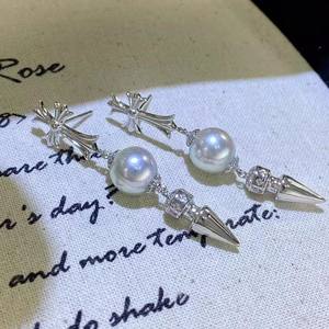 22477 Accesorios de Perlas DIY, Pendientes de Plata S925 con Forma de Corazón y Cuentas Redondas de 7-10mm, Diseño Hueco Tokro - Product Image 4