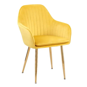 Meubles de maison de style nordique chaises de salon en velours pieds dorés chaises de salle à manger chaises de salon scandinaves - Product Image 1