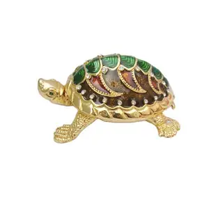 Schildpad Trinket Sieraden Verpakking Bruiloft Sieraden Doos Tinnen Dier Geschenkdoos