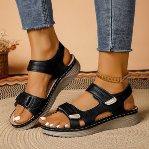 Women Wedge Sandals Summer New Style Thick Sole European and American Style Roman Sandals Wholesale - Product Image 1
