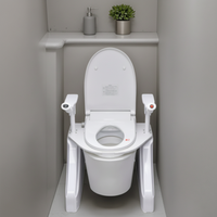 Chaise de transfert pour toilettes avec roulettes, chaise de transfert pour toilettes
