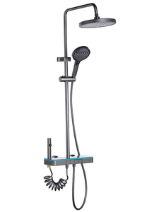 Ensemble de douche à effet pluie haute pression, système de robinetterie de douche en laiton pour salle de bain, montage mural pour hôtel, villa - Product Image 1