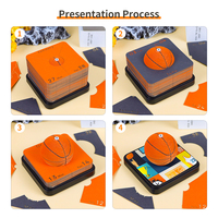 Basketball 2027 Memoblätter Mehrschichtiges Papier 3D-Ballmodell Versteckte Skulptur Schreibtischunterlage Mini-Panorama-Lesezeichen Kalender Notizseiten