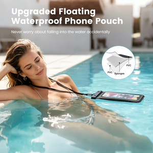 ถุงกันน้ำสำหรับโทรศัพท์มือถือแบบลอยน้ำ Low Moq รุ่น IP68 ทำจาก PVC พร้อมแผ่นโฟม - Product Image 5