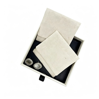 Pochette à bijoux Hongjia style enveloppe, sac cadeau anti-poussière à rabat, personnalisable par sérigraphie, en coton et lin, pour événements