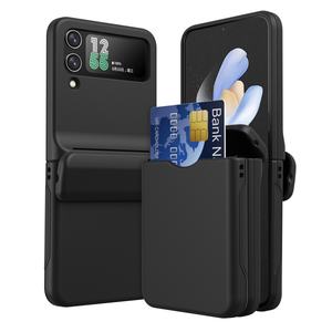Inserción de tarjeta Frosting ranura para tarjeta funda de teléfono de bolsillo para <span class=keywords><strong>Samsung</strong></span> Galaxy Z Flip 6 tarjeta Hold Wallet funda móvil para Z Flip 6 5 4 3 - Product Image 3
