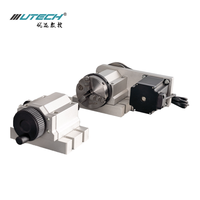 Mini axe rotatif UTECH 65 mm avec mandrin à 3 mors pour gravure cylindrique 3D sur routeur CNC 3020/3040/4060/4 axes