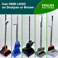 YINGJIA Vente directe Ensemble balai et pelle pliables à long manche, pelle à déchets en plastique coupe-vent pour le nettoyage des sols domestiques