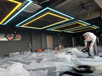 Lampes linéaires LED suspendues HanYin 30W pour bureau, restaurant, plafond rond, plafonnier LED nordique