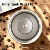 Nouvelle Tasse Thermos Isotherme Double Boisson en Acier Inoxydable 316 de Haute Qualité, Portable pour Voiture et Extérieur, Design Minimaliste Moderne, Compagnon de Voyage