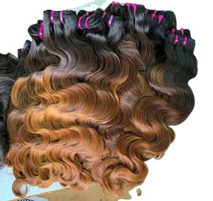 Extensions de cheveux humains vierges brésiliens de haute qualité Bundles de vague de corps de couleur Ombre Double trame cheveux indiens bruts deux tons - Product Image 1
