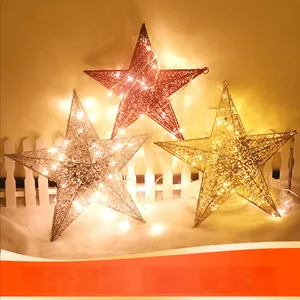 LED הצמרת כוכב אורות חג המולד קישוטי מנורות תאורה דקורטיבית בית תפאורה יוקרה עצי חג המולד קישוטים