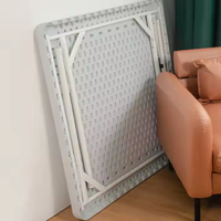 Vente en gros en plein air pas cher Table pliante Mahjong en plastique blanc pour les événements de fête