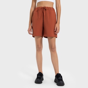 Shorts de sport pour femmes, taille haute, leggings de course, doublure élastique, cordon de serrage, entraînement sportif - Product Image 6