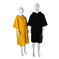 Ventes directes d'usine de poncho à capuche épaisse en coton biologique de haute qualité serviette poncho de bain pour enfants