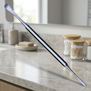 ASAP Professional Eco-friendly Stainless Steel Nail Cuticle Pusher Remover <b>Tool</b> Flat Color Flat Birch Clean Nails Manicure Dust - Product Image 2