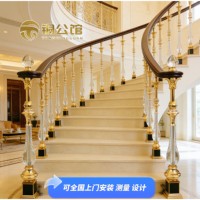 Rampe d'escalier et garde-corps en cristal pour villa, design moderne, simple, luxe léger, modèle spirale 88