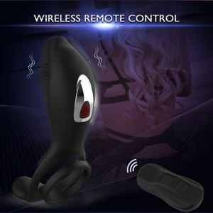 Einstellbare Größe Drahtlose Fernbedienung Silikon Penis Ring Doppel verriegelung & Mehr frequenz Vibration Delay Soft Seal - Product Image 6