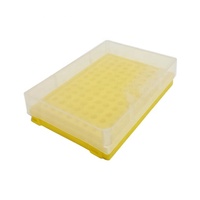 Laboratoire CTB-09602 Plastique PP 96 Puits 0.2ml PCR Tube Rack Centrifugeuse Tube Rack avec Couvercle pour 0.2ml PCR Tubes