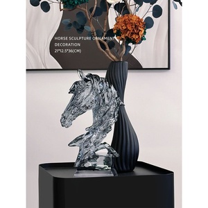 Escultura de Cabeza de Caballo de Resina con Textura de Cristal, Modelo Mi Yu 2026, Estilo Chino Moderno, para Sala de Estar, Entrada, Regalo de Inauguración - Product Image 2