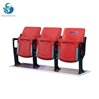 Chaise en plastique HDPE à rabat imperméable avec accoudoirs, siège pliable pour stade, sièges d'intérieur, sièges d'extérieur, Century Golden Crown SJ-A021