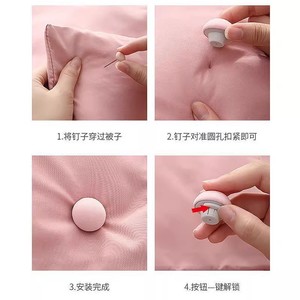 Attache de couette en plastique pour tissu de coton, déverrouillage à un bouton, usage domestique, housse de couette anti-dérapante détachable - Product Image 4