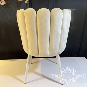 Handmade White <strong>Velvet</strong> <strong>Dining</strong> <strong>Chairs</strong> for Home Hotel Banquet Wedding Events Durable Stainless Steel Furniture Outdoor Living Room - Product Image 5
