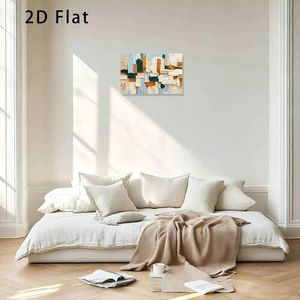 Abstract <b>Canvas</b> Art Print Rectangle Contemporary Wall Decoration Handmade No <b>Frame</b> Medium Size 25-32 Inch - Product Image 3