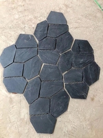 Carrelage de sol en pierre naturelle, style indien, jardin, patio, extérieur, motif hexagonal