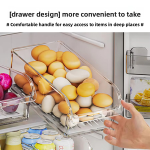 Wholesale Fridge Organizer Refrigerator <b>Bins</b> Organizers and Storage Containers for Fruit Vegetable Food Drinks - Product Image 5