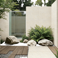 Carrelage en porcelaine finition mate 20 mm d'épaisseur 600x600 mm pour revêtement mural et de sol extérieur de villa moderne, personnalisable en profondeur