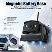 Caméras de recul sans fil avec batterie rechargeable, base magnétique, écran 9 pouces, kit caméra de recul pour camion et remorque, ensemble de stationnement