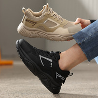 Sepatu Keselamatan Anti-Statik Pria 2026 Model Terbuka, Bahan Kulit Mikrofiber, Bagian Atas Kain Kawat Baja, Sol MD; Sepatu Bebas Debu